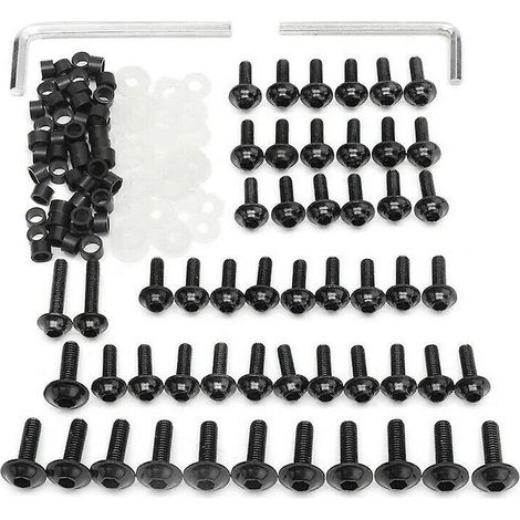 Universal Motorcycle Fairing Screw Nut Kit Body Bolt Screws for Yzf R1 R6 R3 2004-20, 158 pcs