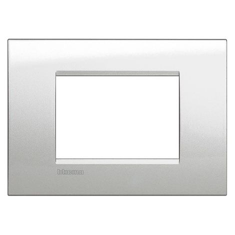 Placca 3 posti argento lunare Bticino LNA4803GL Living-light- tech