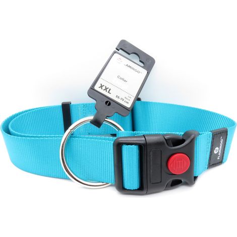 Collier Ziggi turquoise 55 -75 cm 40 MM taille XXL pour chien - Flamingo (1/3)