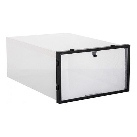 Caja para zapatos blanca con solapa 30,5 x 21 x 12,5 cm