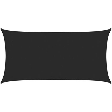 Vela Parasole Telo Ombra Parasole a Vela 160 g/m² Nera 3x6 m in HDPE (1/5)