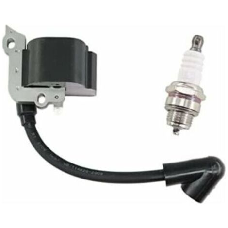 Bobine dallumage avec bougie dallumage pour Stihl FS38 FS46 FS45 FS55 FC55 FC55Z FC55-DZ HL45 HL45Z HL45-DZ HS45 HS45Z KM55 KM55RZ KM55C KM55R Tronçonneuse de rechange 4140 400 1308 (1/5)