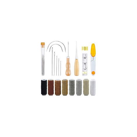 GROOFOO 29Pcs Cuir Ciree Fil Craft Outil Bricolage Couture Accessoires En Cuir Aiguilles A Coudre A La Main Pour Cuir Tapis Toile Bricolage Couture (1/5)