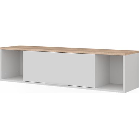 Étagère murale Betti, Blanc/Sonoma, 120x30cm, Vicco (1/5)