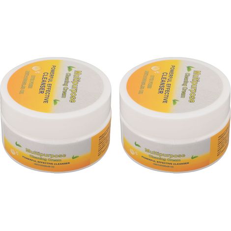 Lot de 2 pâtes nettoyantes multi-usages sans colorant ni huile, pour éliminer la saleté et les impuretés, idéales pour la maison et la cuisine (100 g / 3,5 oz). (1/5)