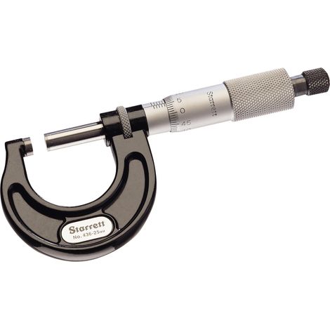 Starrett 436.2MXRL-25 - Micrometro di precisione esterno, 0-25 mm (1/3)