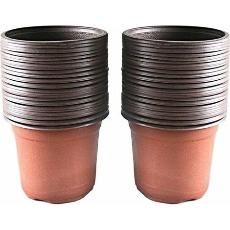 Lot de 100 Pots en Plastique pour semis et Plant, 10 cm (1/5)