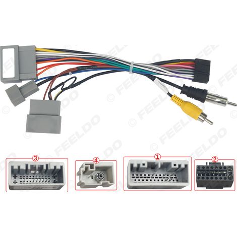Compatible avec le câble de mise à niveau du système audio Honda Civic/City 2014-2020, le câble d'alimentation de navigation grand écran Android et le câble arrière de l'unité principale.