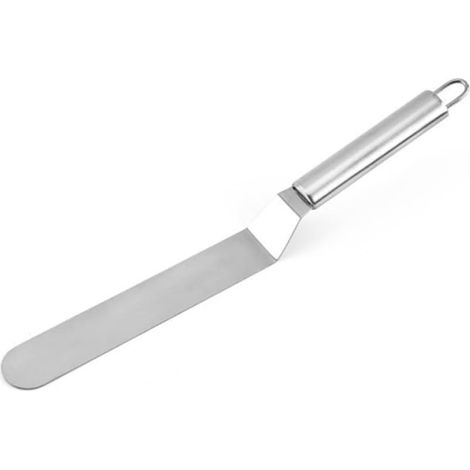 Spatule à glaçage coudée pour gâteau, lisseuse à pâte à tartiner, couteau à décorer incliné, lame en acier inoxydable 20 cm, manche ergonomique, outil de pâtisserie professionnel pour glaçage et lissa (1/5)