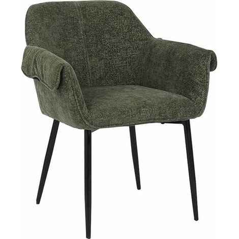 HOME DELUXE Esszimmerstuhl CHENO – Grün, Chenille (3er Set)  Bequemer Polsterstuhl im modernen Design für Esszimmer & Küche  esszimmerstuhl chenille grün, chenille stuhl grün, esszimmerstuhl grün mode
