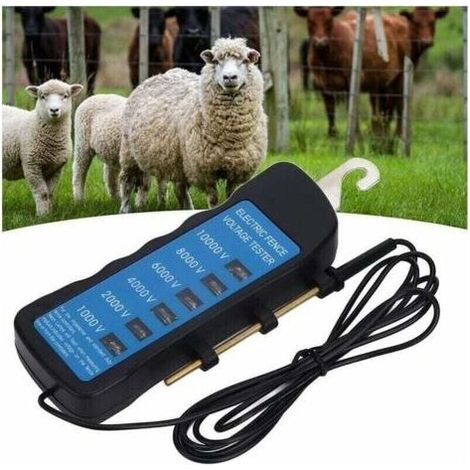 Testeur de tension clôture électrique portable avec 6 lumières pour détecter clôture, XU, Idéal équipements agricoles, Bétail et clôtures électriques jardin. - KZQ (1/5)