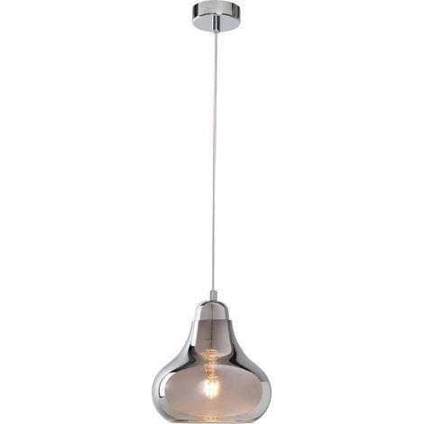 PENDENTE JEZABEL 180MM E27 SMOKY GLASS (1/5)