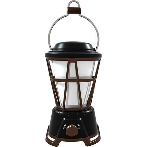 Campingzeltlampe für den Außenbereich, Retro-Campinglampe, wiederaufladbare tragbare Lampe, schwarz (1/4)