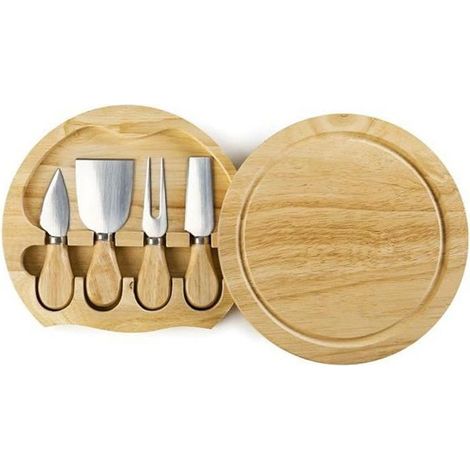 Set couteaux à fromage Ibili cheese knife set planche bois 4 pièces (1/3)
