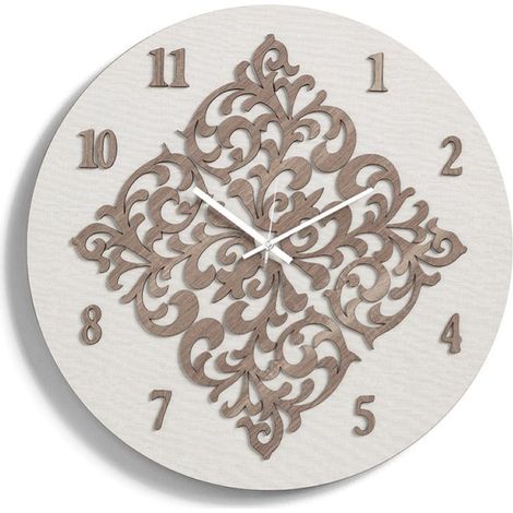 Orologio da parete moderno ROMBO in legno taglio laser D50 TRS