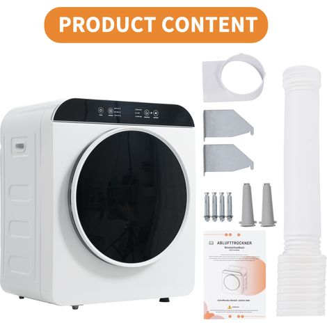 Séchoir linge mural 3 kg réel 4,5 kg 830 W 6 programmes UV stérilisation minuterie 10-180 min verrouillage enfant.