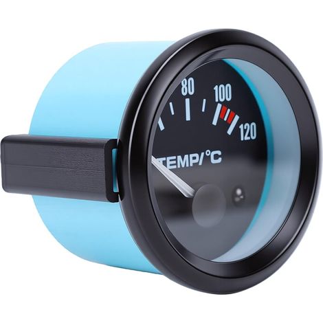 Inch 52mm Water Temperature Gauge, 40-120 ℃, LED Backlight with Aluminum Alloy Bezel for Marine Engine Coolant Monitor (1/5)