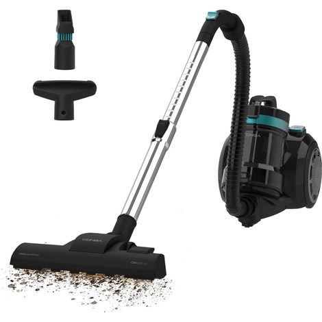Aspirapolvere a Traino senza Sacco Cecotec Conga Rocksta Cyclonic Plus. 800W, Grande Capacità del Serbatoio 2L, Filtro HEPA