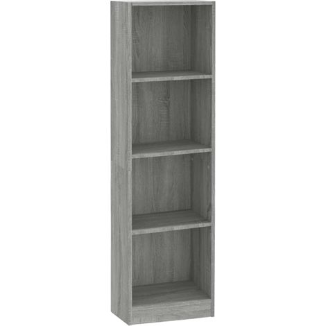 Maison Exclusive - Libreria 4 Ripiani Grigio Sonoma 40x24x143 cm Legno Multistrato