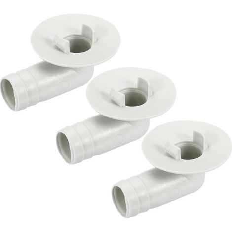 Sourcing Map Klimaanlagen-Ablaufschlauchverbinder, 17 mm Winkelstück, Ersatzteil, Zubehör für Mini-Split-Fensterklimaanlagen, Beige, 3er-Pack (1/5)