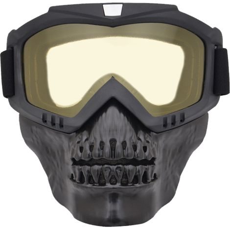 Mascarilla Para Motocicleta - Gafas Para Casco - Diseño Desmontable - Visión Amplia - Transpirable - Ajustable - 1 Unidad (1/5)