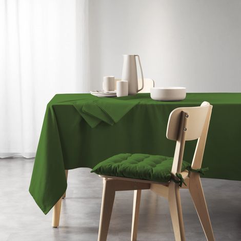 Douceur d'Intérieur, Tovaglia rettangolare (140 X 240 Cm) Mistral Verde, Cotone Riciclato (1/2)