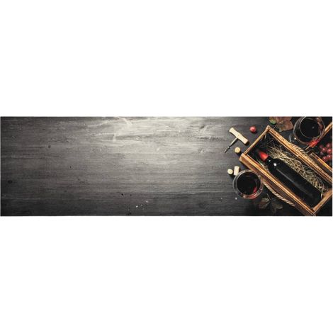 Tapis de cuisine,Tapis de sol lavable bouteille de vin 45x150 cm velours CFW166048 (1/5)