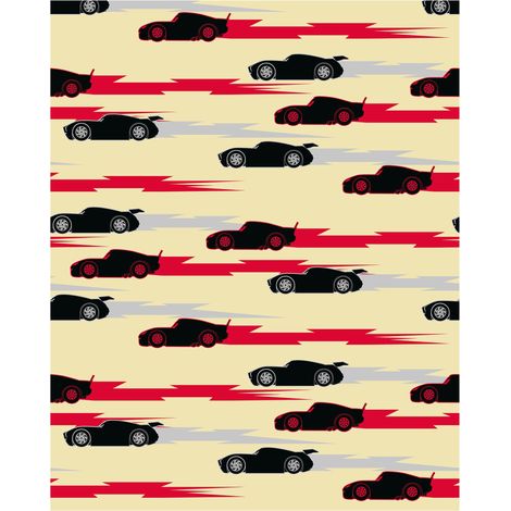 Komar Wandtapete - Disney und Pixar Cars Pattern - 250 x 200 cm - Vlies - für Kinderzimmer (1/3)