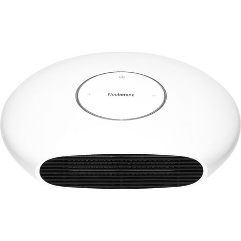 Nooberone Radiateur Électrique Tactile Design Moderne pour Bureau et Maison Chauffage Hiver 3 Niveaux Réglables Chauffe Rapide 3 Secondes Arrêt Automatique en Cas de Renversement, Blanc