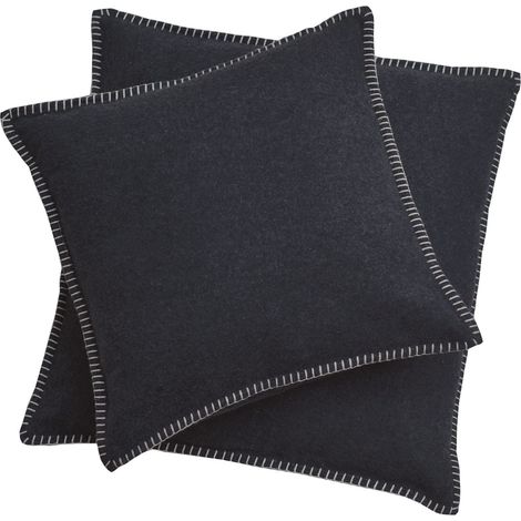 David Fussenegger 87689855 Sylt Uni - Federa con Cucitura Decorativa, 50 x 50 cm