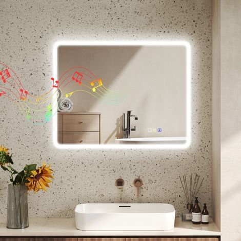 Espejo baño LED Bluetooth antivaho táctil OKMYHOME (1/3)