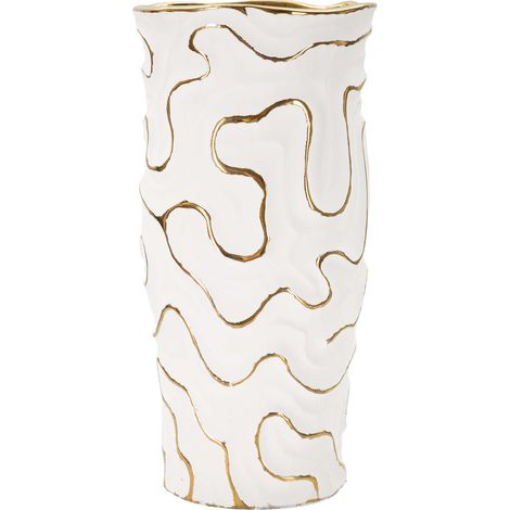 Vaas Banenoha, Structuurkleur goud, Wit, (1/5)