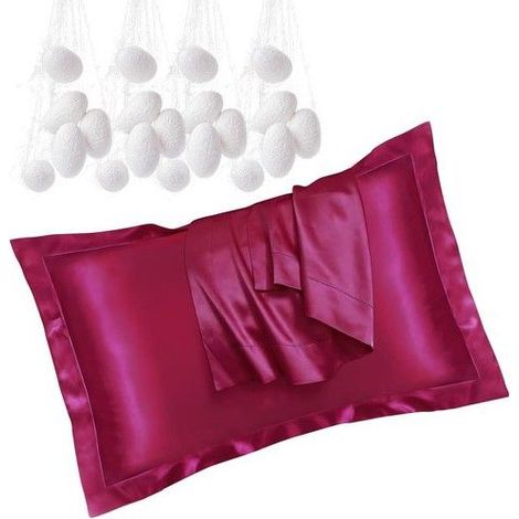 Taies d'oreiller en soie - Lot de 2 - Hypoallergénique - Douceur exceptionnelle - Fermeture enveloppe