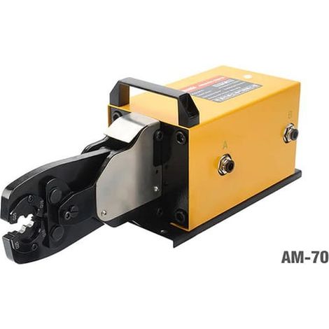 Pince à sertir pneumatique pour cosses de câble 4-70 mmq avec des matrices en forme de B (1/2)
