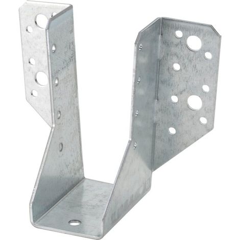 Support de charpente en U galvanisé 51x105mm – Sabot de solive avec trou Ø13mm – Résistant à la corrosion – Pour structures métalliques et bois – Alberts (1/5)
