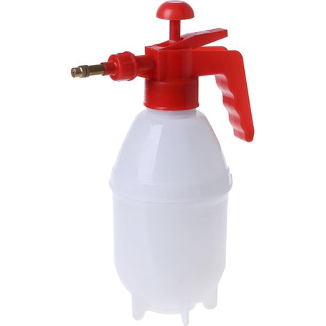 FLITI Portable Pressure Garden Sprayer 0.8L, White Bottle and Red Nozzle (1/4)