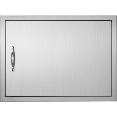 VEVOR Porta di Accesso da Cucina, 685 x 508 mm, Porta Singola da Cucina per Esterno, Porta in Acciaio Inox Montaggio a Incasso per Isola Cucina, Stazione Cucina, Mobile da Esterno