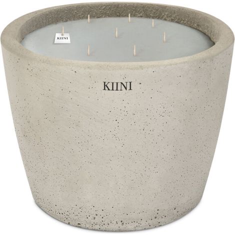KIINI Betonkerze Sojawachs Modernes Design L Grau (1/3)
