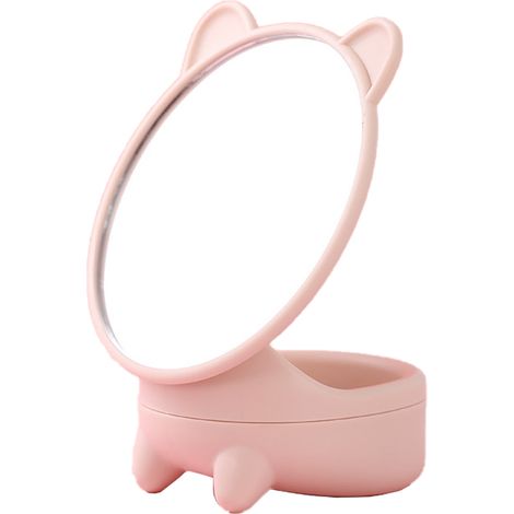 Miroir De Maquillage Avec Lumières Led - Miroir Pivotant 360° Double Face - Pour Table De Toilette Bureau Ou Voyage - 1 Pièce (1/5)