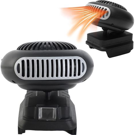 Petit Radiateur électrique Portable à 2 Vitesses 18 V alimenté par Batterie pour Petits Endroits de Bureau (1/5)