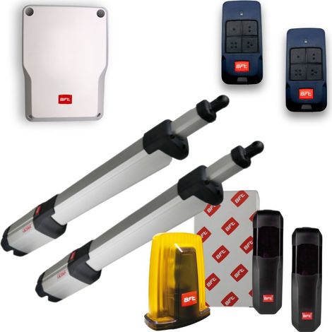BFT – Kit de motorisation de portail 2 battants 24V – Charge max 200 kg – Longueur vantail 4 m – Moteur irréversible avec fins de course magnétiques (1/2)