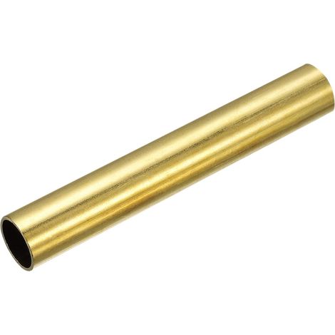 Brass Tube, 16mm OD 1mm Wall Thickness 100mm Length Round Pipe Tube for Industry, DIY Projects (1/5)
