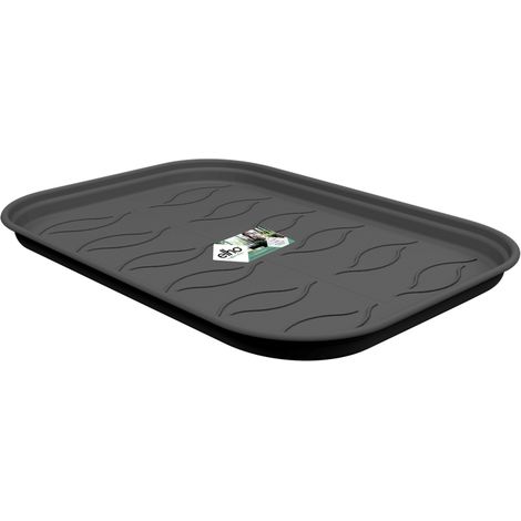 Elho Green Basics Plateau Culture Soucoupe L - Noir - L 51 x B 18.5 x H 2 cm - intérieurextérieurculture et récolteaccessoires - 100% recyclé (1/2)