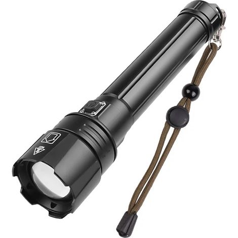 Extrem leistungsstarke LED-Taschenlampe, 3000 Lumen, wiederaufladbar