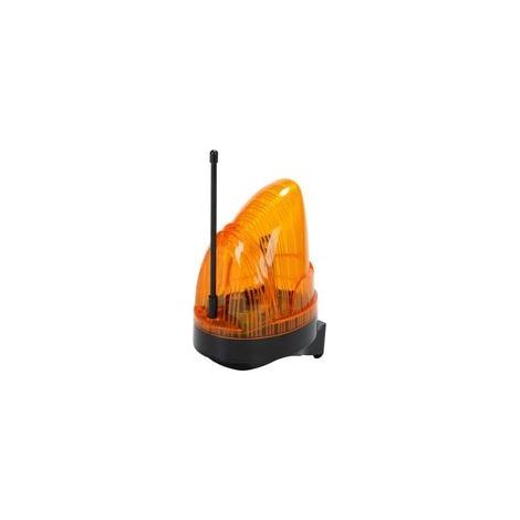 Feu clignotant universel pour portails automatiques – 220 V, fréquence 433,92 MHz avec antenne, LED étanche, tension large gamme (12–220 V CA/CC), livré avec support de fixation (1/5)