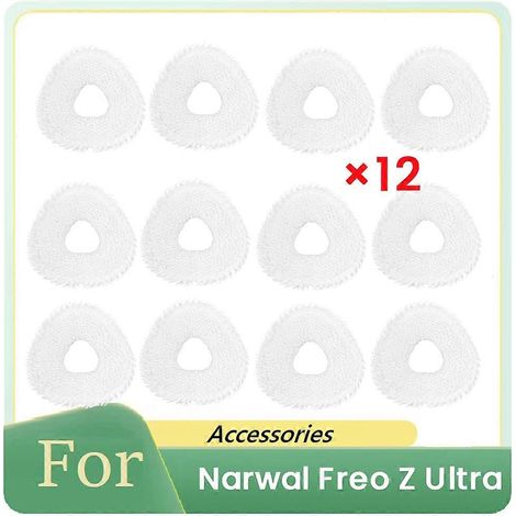 Lot de 12 chiffons de nettoyage pour aspirateur robot Narwal Freo Z Ultra - Pièces de rechange (1/5)