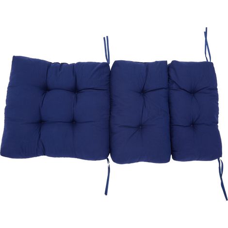 Blue Trifold Outdoor Patio Chair Upholstered Cushion (1/4)