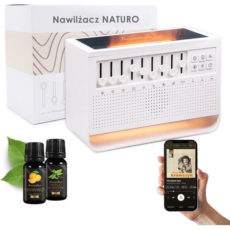 Diffusore per altoparlante Bluetooth Luce notturna a rumore bianco con effetto fiamma