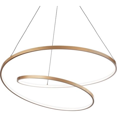 Suspension intégrée LED Swirl décorative dorée, 3000K (1/2)