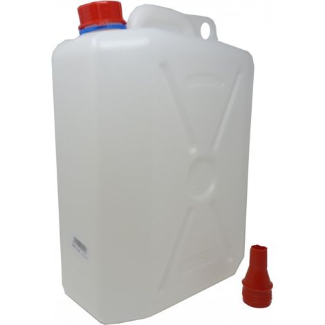 Maxter – Jerrican alimentaire 20 L en plastique – Dimensions 450x330x190 mm – Goulot 40 mm pour outils standard – Usage chantier humide